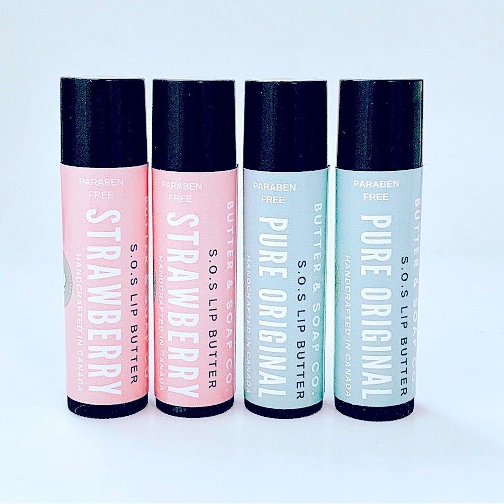 🍓🌿Four Handcrafted All Natural SOS Lip Butter Sticks